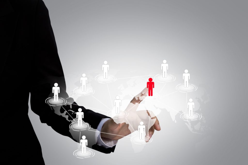 a man showing Lead Management Process Flow
